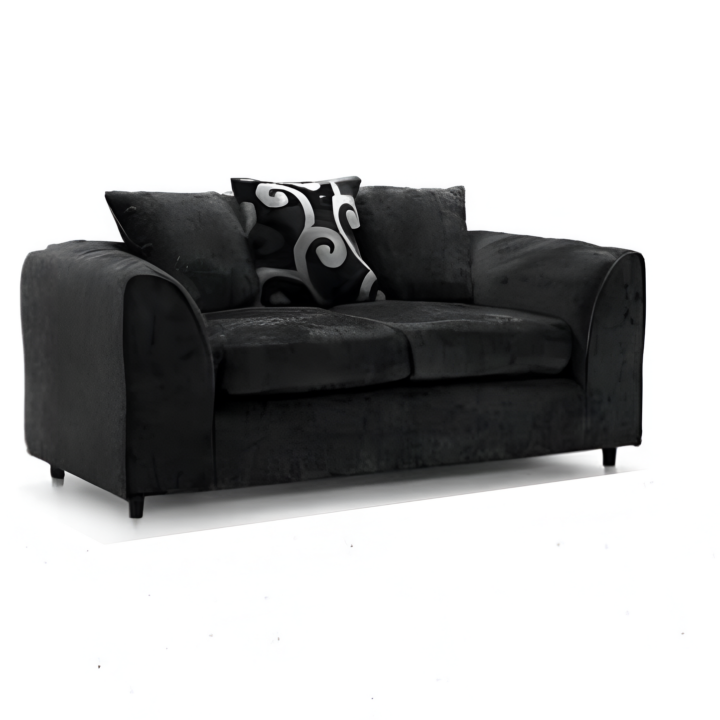 Dylan Elegant Chenille Corner Sofa - Brand New Black and Grey | Stylish Living Room Furniture