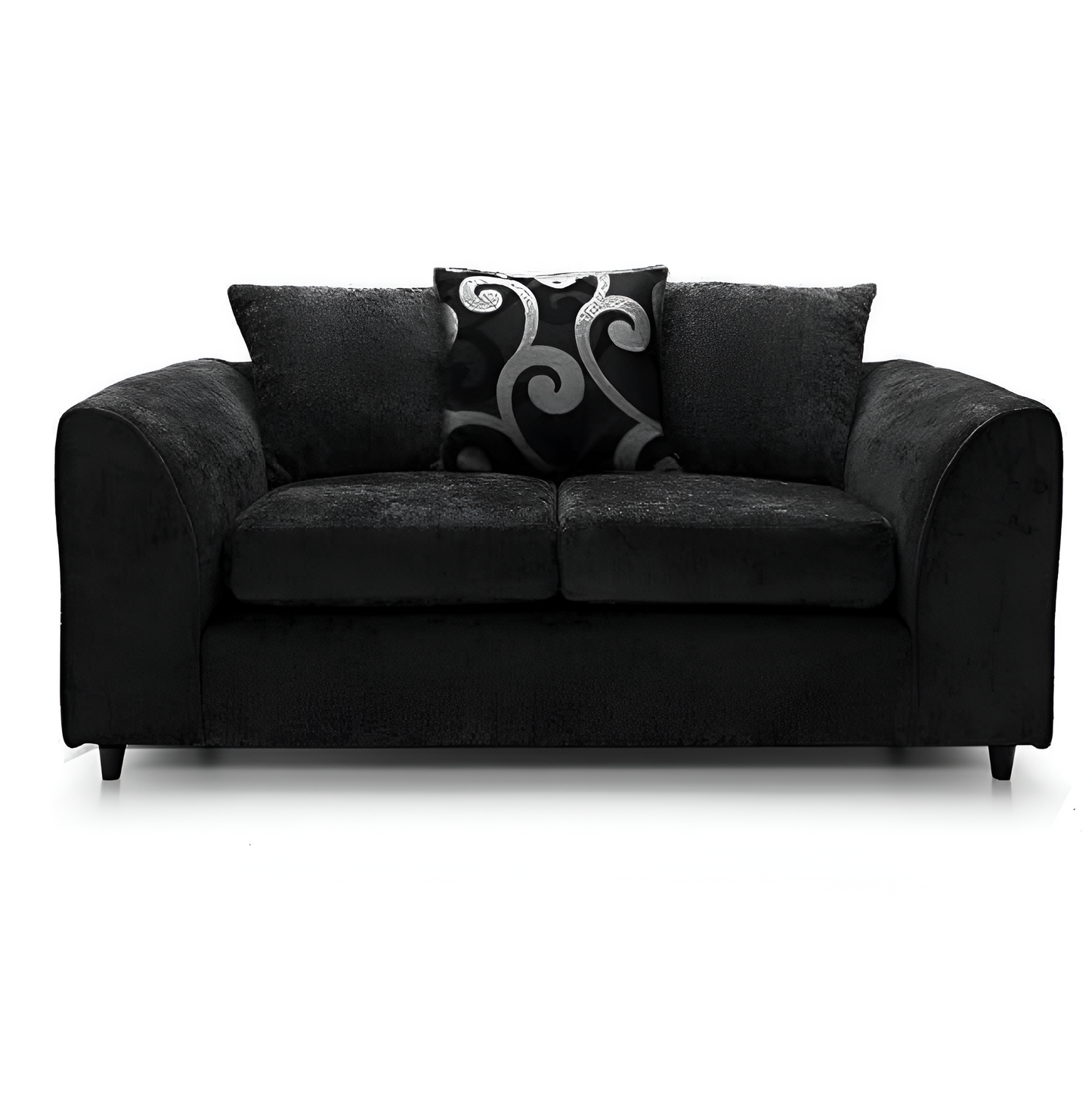 Dylan Elegant Chenille Corner Sofa - Brand New Black and Grey | Stylish Living Room Furniture