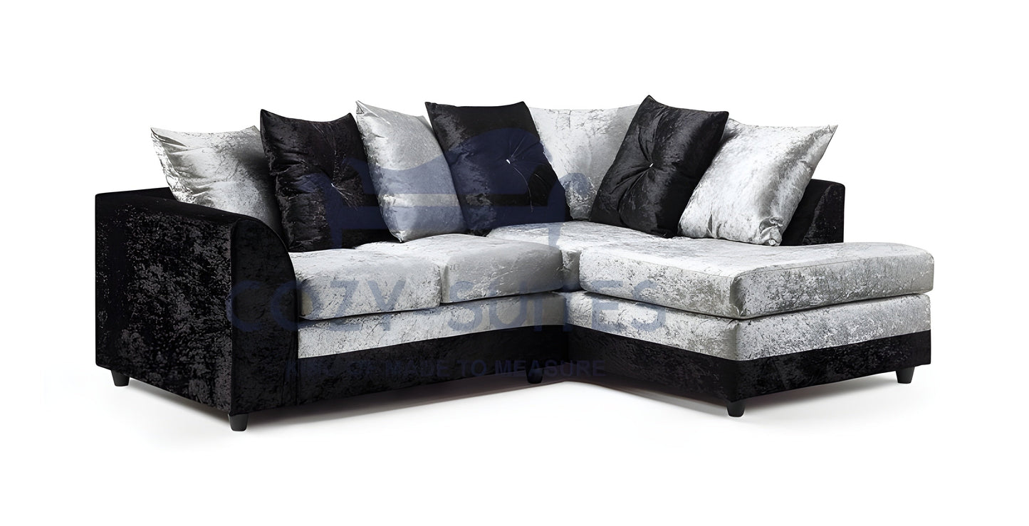 Bella Elegant Crushed Velvet Sofa - Brand New 3+2 Seater | Luxury Living Room Furniture