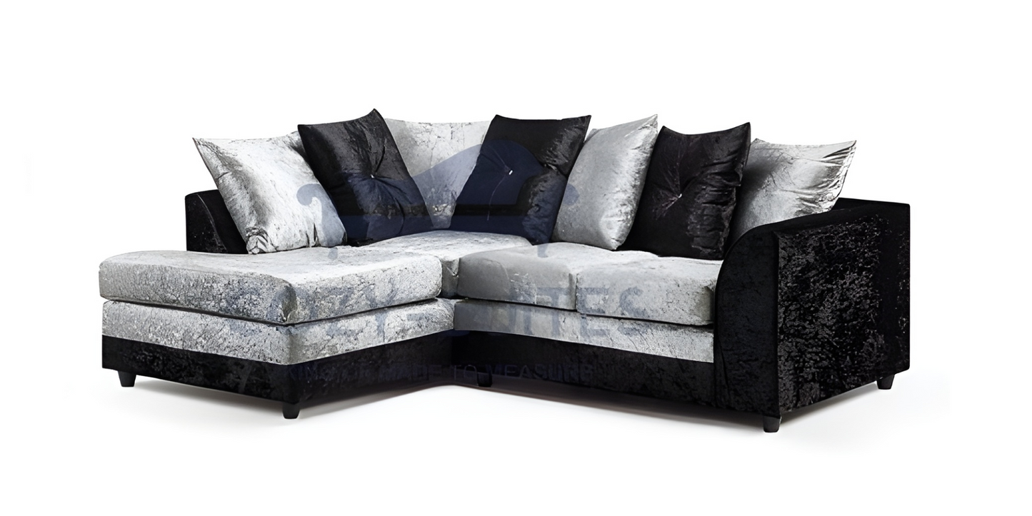 Bella Elegant Crushed Velvet Sofa - Brand New 3+2 Seater | Luxury Living Room Furniture