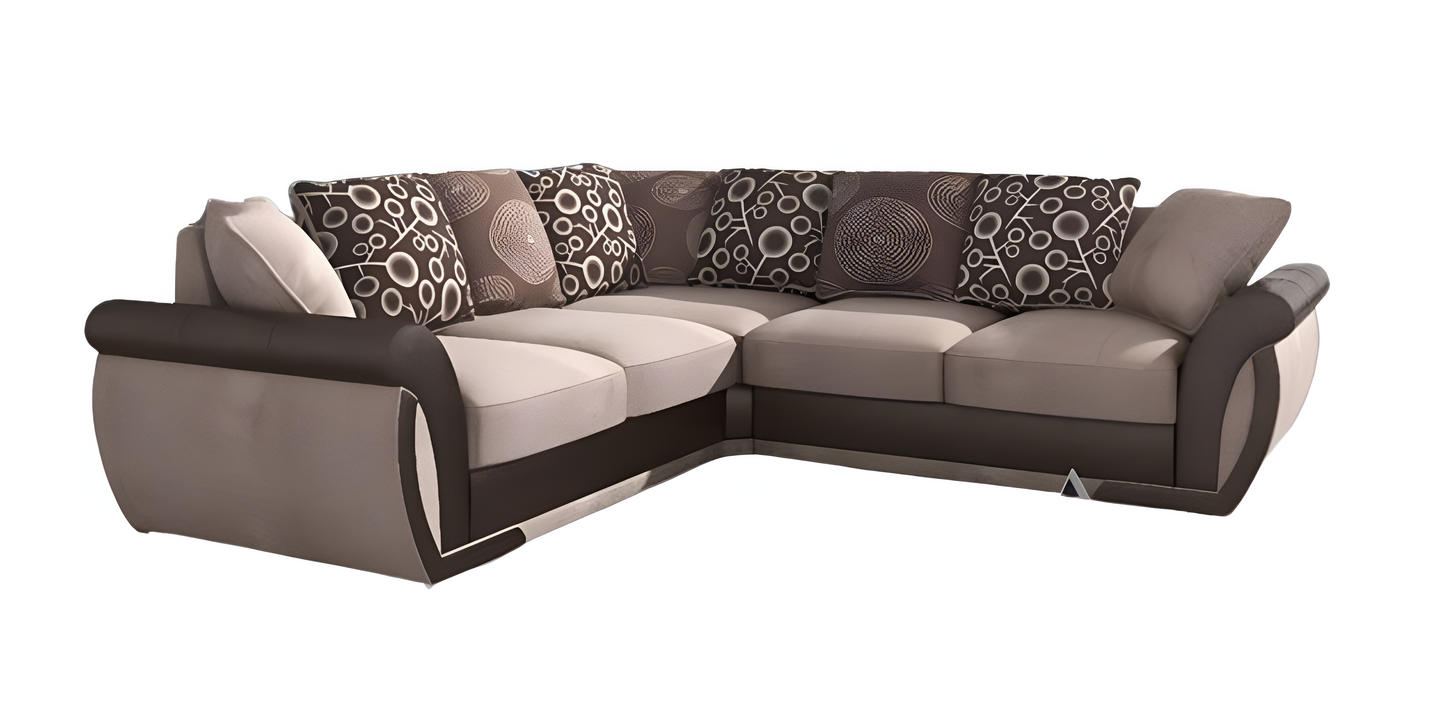 Shannon Elegant Luxury Chenille Sofa - Brand New Black and Grey + Beige and Brown Corner & 3+2 Seater | Stylish Living Room Furniture